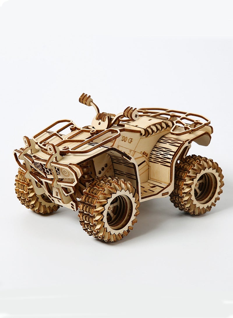 Children's Educational Assembly Toys Wooden 3D Puzzle(Beach Car 3D Puzzle) - Image 1